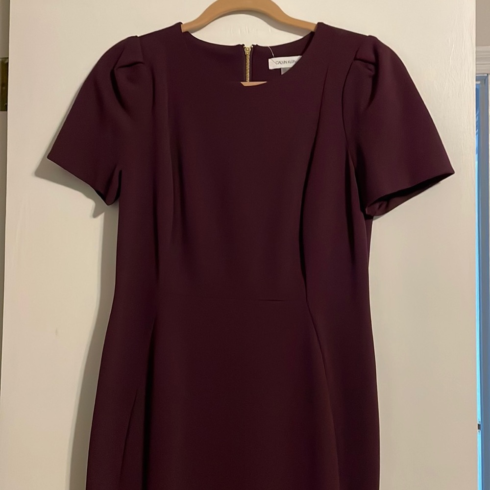 Calvin Klein knee length purple dress